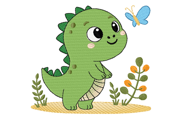 Cute Baby Dinosaur Embroidery Design Review