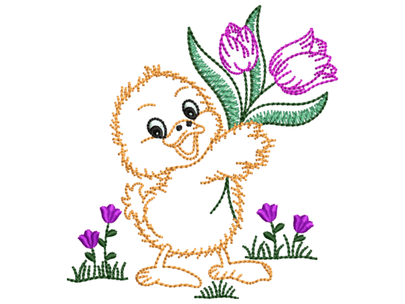 Cute Chick Tulip Embroidery Design Review