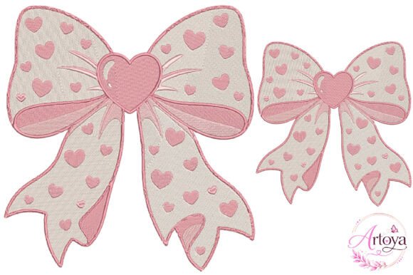 Cute Heart Bow Embroidery Design Review