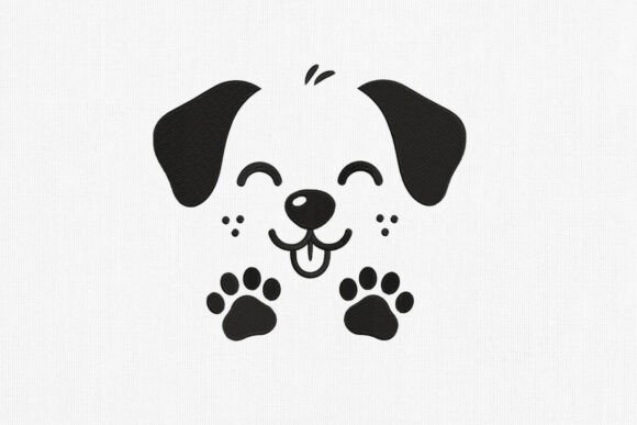 Cute Puppy Face Embroidery Design Art Review