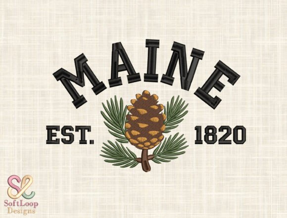 Maine Pinecone Embroidery Design Review