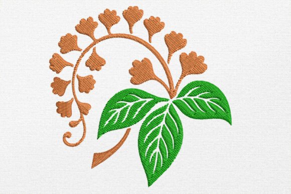 Vine Embroidery Design: A Minimalist Wildflower for Small Business Branding